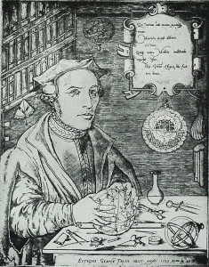 Gemma Frisius pri výrobe glóbusu (16. storočie)
